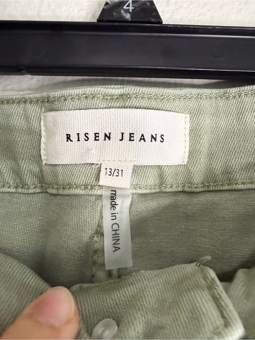 Risen High Rise Straight Leg Cargo Jeans in Olive Sz 13/31 (Box I) - Picture 4 of 8